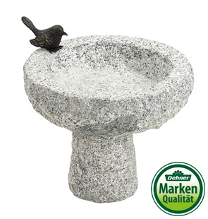 Dehner Granit-Vogeltränke, 30 x 30 x 30 cm